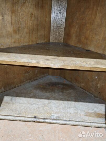 Тумбочка угловая шпон и массив дуба 1990-х