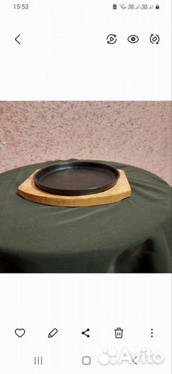 Чугунная сковорода на подставке