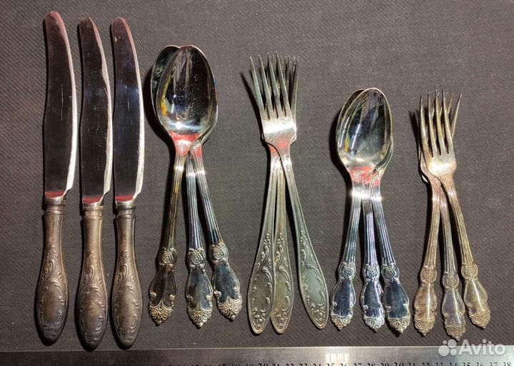 Набор столовых приборов мельхиор СССР