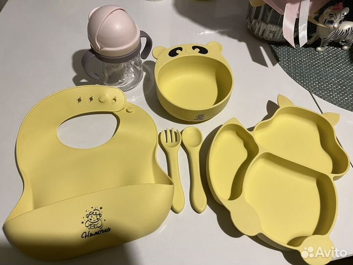 Набор детской силиконовой посуды