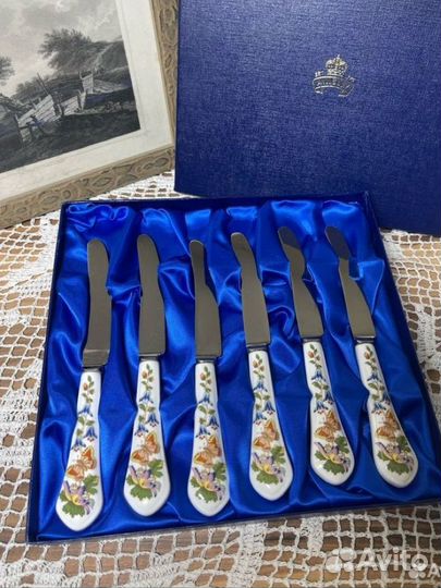 Винтажные десертные ножи Aynsley Англия