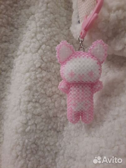 Брелок ручной работы котоскелет