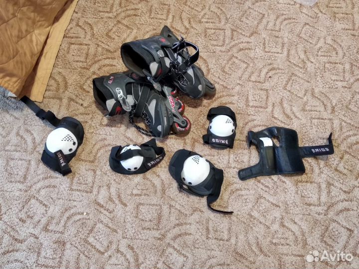 Роликовые коньки и защита