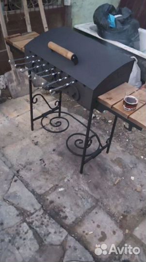 Мангалы из стали 4 мм с крышкой и доп.комплектом