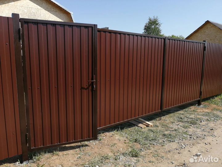 Забор из евроштакетника в Орехово-Зуево