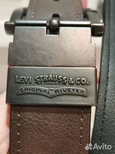 Мужской кожаный ремень Levi Strauss & Go