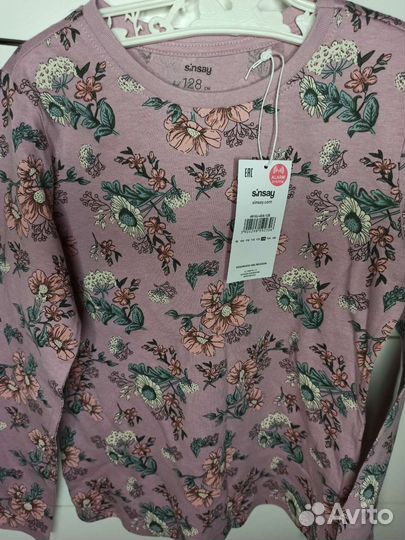 Лонгслив для девочки 128
