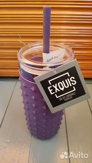 Бутылка, термостакан, стакан с трубочкой