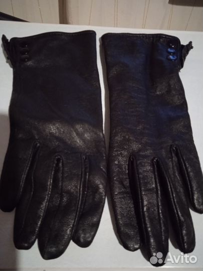 Перчатки женские кожаные новые