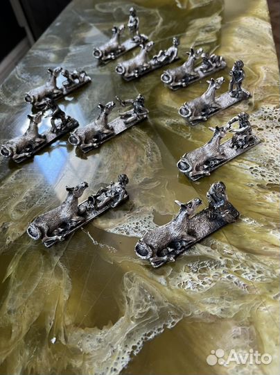 Бронза Серебрение Антикварная