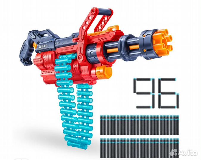 Ручной пулемёт Гатлинга X Shot с мягкими пулями