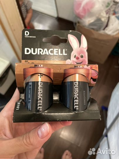 Батарейки duracell тип D LR-20 2 шт