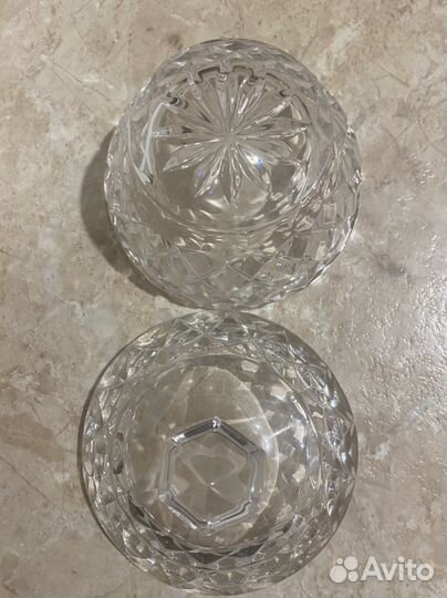 Новая ваза, конфетница, сахарница хрустальная