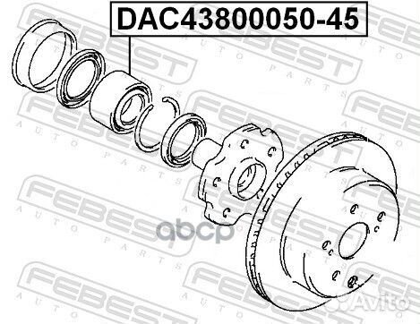 Подшипник ступицы задний toyota mark 2 96-00 DA