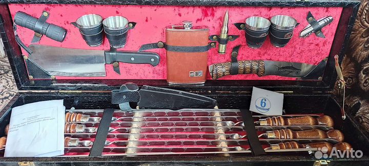 Подарочный набор шампуров в кейсе