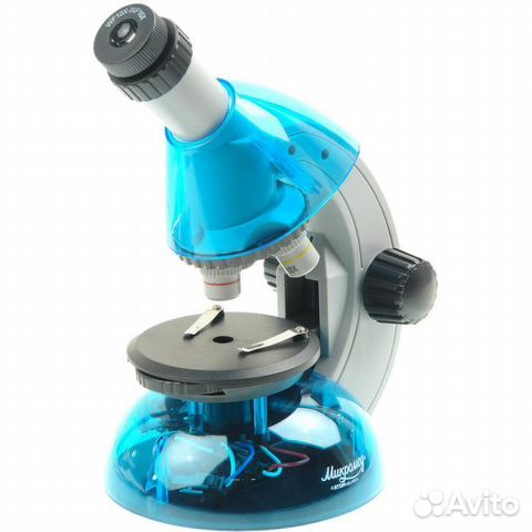 Микроскоп Микромед Атом 40x-640x лазурь