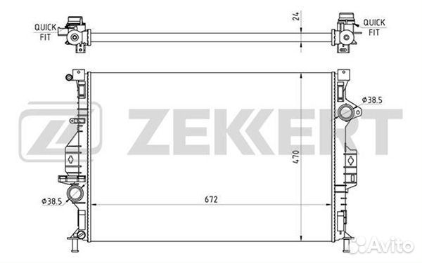 Радиатор zekkert MK1244 Ford C-Max II 10, Focus II