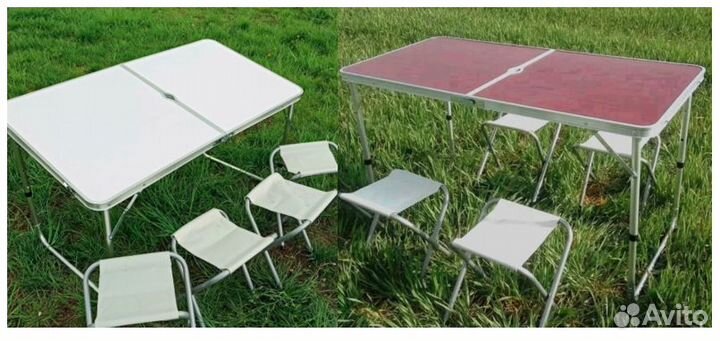 Комплект стол+4 стула,складной, кемпинг