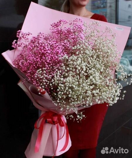 Гипсофила в моно и микс букетах