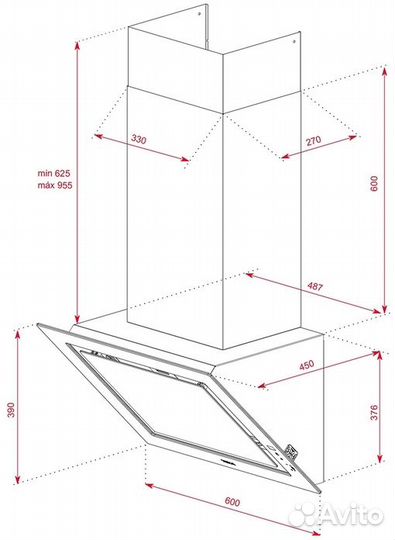 Пристенная вытяжка Teka DLV 68660 TOS black