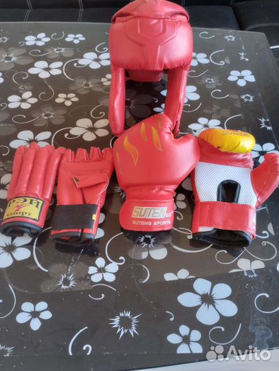 Детские Шингарты-перчатки боксёрские перчатки шлем