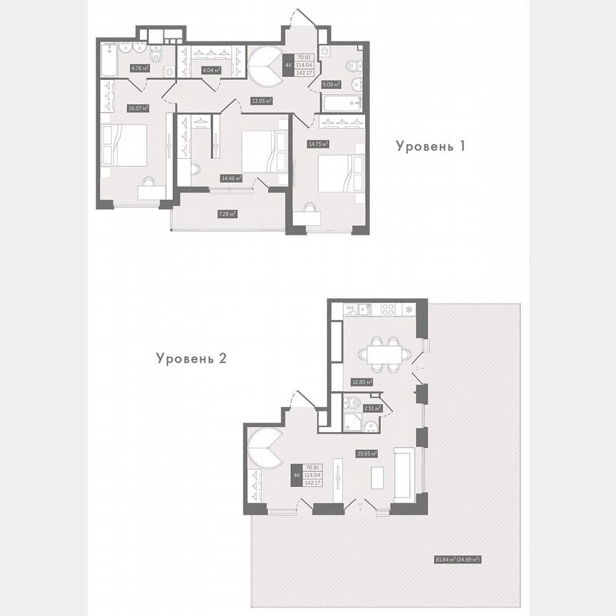 4-к. квартира, 142,2 м², 9/10 эт.
