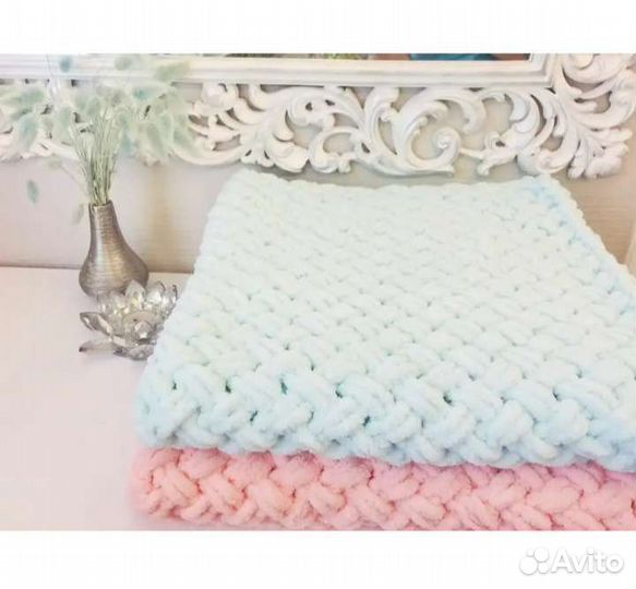 Плед детский вязаный