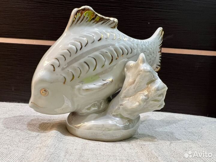 Статуэтка Рыба карп фарфор