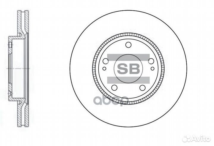 Диск тормозной, передний SD1048 Sangsin brake