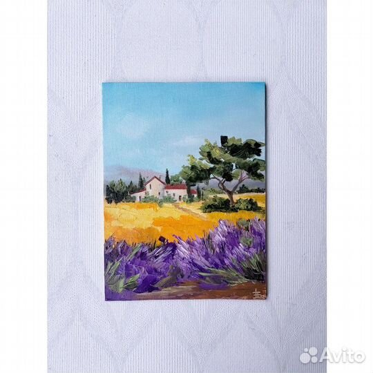 Картина Лето в Провансе, Полевые цветы,15 на 20 см