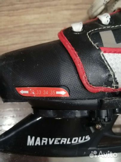 Коньки раздвижные р. 32-35