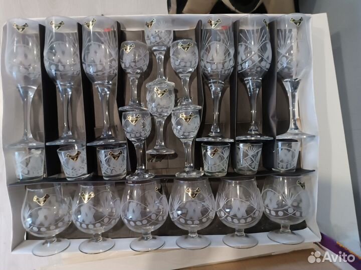 Гусь хрустальный бокалы