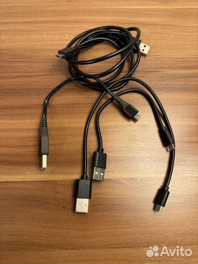 Кабель USB - lightning, Micro USB, mini USB