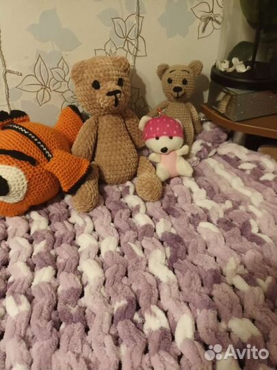 Плед детский вязаный