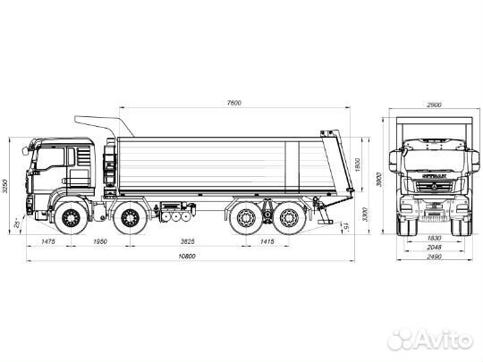 Самосвал 32 м³ SITRAK C7H 8x4, 2023