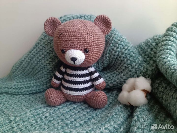 Мягкая игрушка «Мишка в полосатой кофточке»