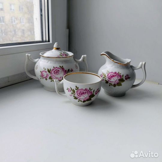 Сахарница молочник чашка фарфор Вербилки