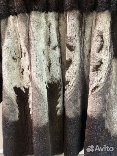 Шуба норковая с массивным воротником