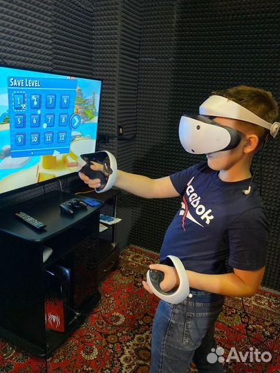 Игровая комната PS 5 и VR 2 очки виртуальной реаль