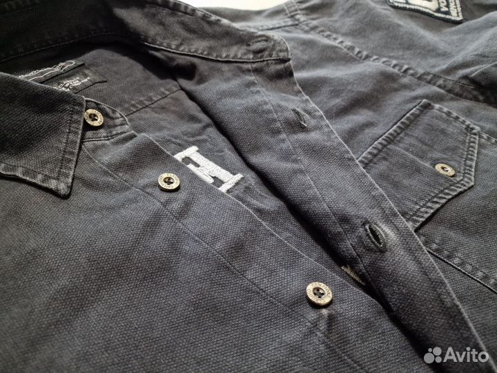 Джинсовая рубашка р.50 Европа мужская