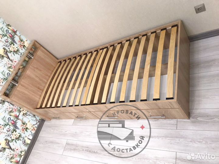 Кровать 90х200 с ящиками