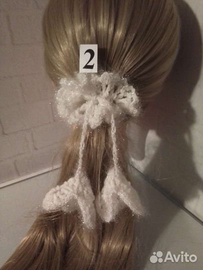 Резинка для волос, нежные цветы, ручной работы