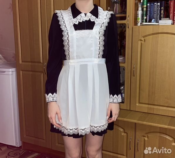 Фартук школьный белый и черный