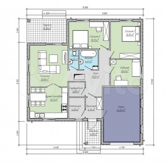 Дом 168,5 м² на участке 6 сот.