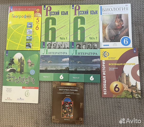 Комплект учебников за 6 класс