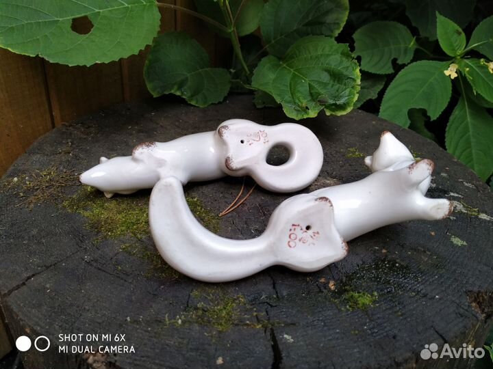 Статуэтки куницы ласки фарфор СССР пакетом