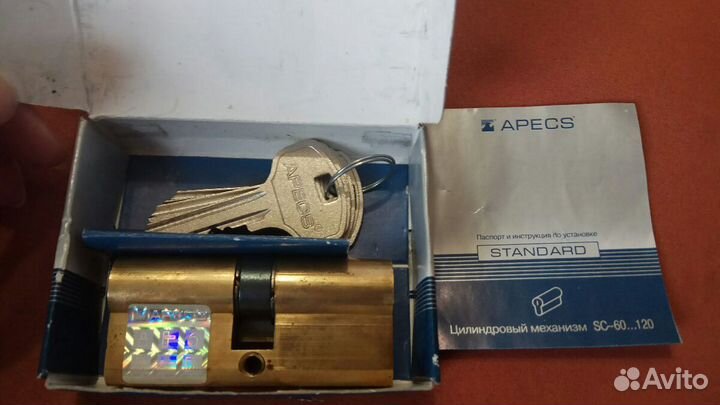 Замок цилиндровый механизм apecs SC-70-G (SC-70-Z
