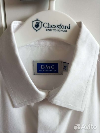 Рубашка белая б/у,рост 140 см