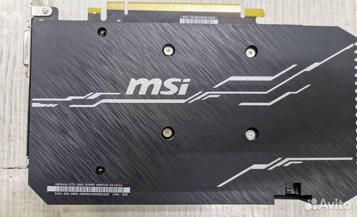 MSI GTX 1660 super ventus XS 6Gb 192bit память Sam