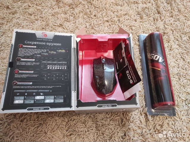 Игровая мышь A4Tech Bloody A7 и коврик
